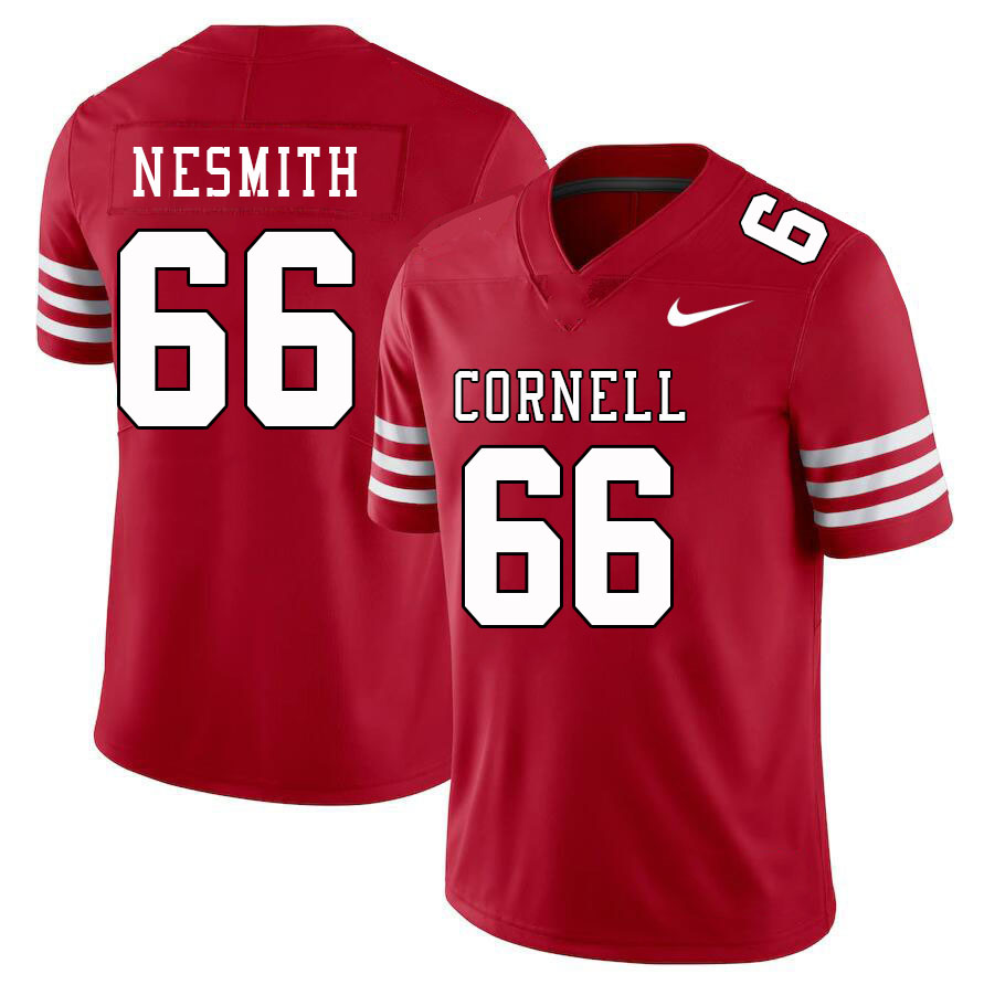 Men-Youth #66 Evan Nesmith Cornell Big Red 2023 College Football Jerseys Stitched-Red
